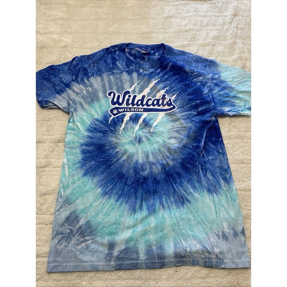 Wilson Wildcats Blue Tie Dye T-Shirt Men’s Size Medium ColorTone Cotton